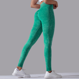Cross-border European and American high waist Peach Hip tight yoga pants hip lifting seamless quick-drying running sports fitness pants women's outer wear