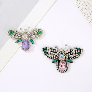 Factory wholesale handmade beaded rhinestone bee cloth stickers diy patch shoes and hats bags clothing accessories accessories