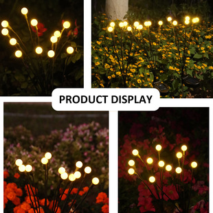 Solar lawn lamp courtyard festive atmosphere decoration Christmas LED Firefly outdoor garden landscape lamp