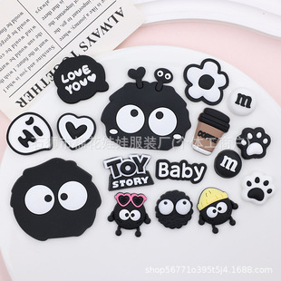 DIY Soft Rubber Coal Ball Genie Silicone Patch Slippers Buckle Headset Phone Shell Airbag Bracket Refrigerator Sticker Accessories