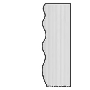 Modern Minimalist Bathroom Half-wall Water Pattern Changhong Glass Partition Entrance Entrance Living Room Shaped Stainless Steel Screen
