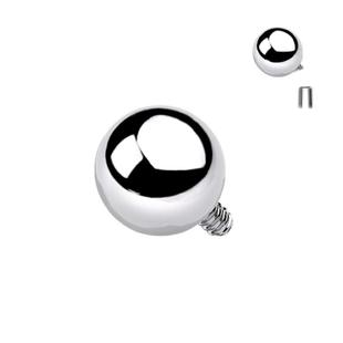 F136 titanium alloy ball 3mm titanium alloy external thread ball titanium alloy ear stud head pin ball titanium alloy base head