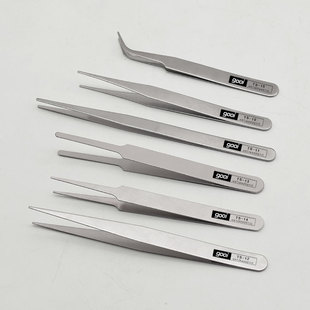 1.0MM gooi stainless steel tweezers DIY straight elbow handmade fleshy small tweezers pliers