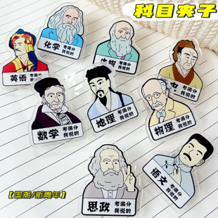 New Youth National Tide Acrylic Stationery Subject Classification Clip Lu Xun Book File Storage Clip Test Paper Clip