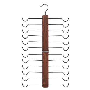 New Amazon foldable multi-layer solid wood underwear hanger storage vest sling clothes hanger wooden hanger