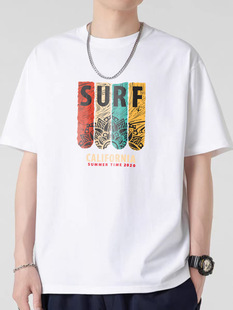 Best-Selling Summer Pure Cotton Breathable Trendy Brand Casual Short-Sleeved T-Shirt Men's Loose Round Neck Trendyy Top Bottoming Shirt