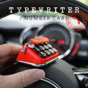 Retro typewriter parking sign can hide parking mobile phone number plate creative fashion portable parking sign