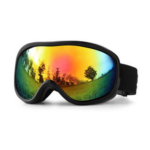 Cross-border Ski Goggles with Glasses Ski Goggles Double-layer Anti-fog Outdoor Ski Glasses for Men and Women