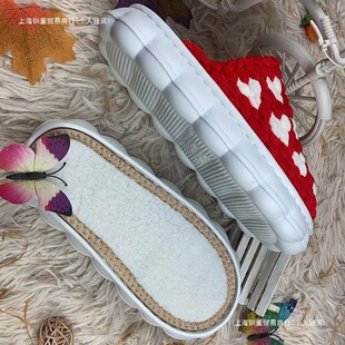 [Free Shipping] [Buy One Get One Free] Cloud Sole Hand-Woven Ice Line Hook Shoes Are Warm, Non-Slip, Wear-Resistant and Soft