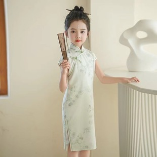 Древний стиль Hanfu для девочек Cheongsam Платье 2025 Новый детский наряд улучшенный новый китайский костюм гучжэн