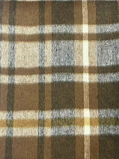 Woolen wool in stock long hair large plaid coat clothing/shoes and hats/bags fabric fabric Shaoxing supply