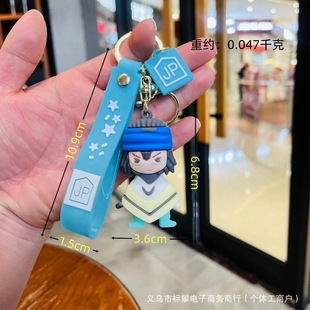 Cartoon anime Naruto series three-dimensional doll keychain Naruto Sasuke key chain schoolbag pendant wholesale