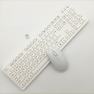 Wireless keyboard and mouse set color pink Blue White silent chocolate multimedia button personality