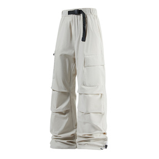 2025 New Summer Sports Tooling Long Thin Ice-feeling Comfortable Loose Fashion Casual Pants Breathable Trousers Quick-drying