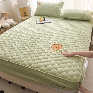 Class A Soybean Quilted Bed Cover Single Piece Thickened All-inclusive Bed Cover Simmons Mattress Protective Cover Non-slip Bed Cover Four Seasons