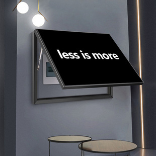 Black and white English letters electric meter box decorative painting air open electric gate covering mural living room dining room distribution box hanging painting