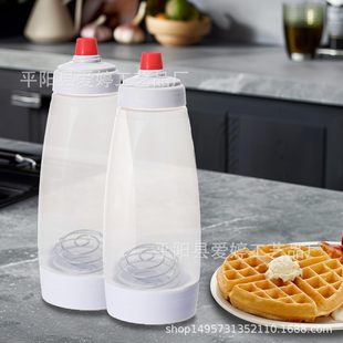 Hand batter mixing bottle batter dispenser cream mixing dispensing pot muffin mixing bottle with scale wholesale