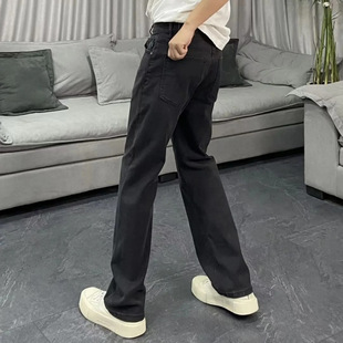 Jeans Men's New Style Versatile Black Denim High Street Loose Straight Pants Retro Trendyy Casual Pants