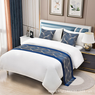 Light luxury Nordic style bedding bed mat bed tail towel hotel bed cover towel bed flag decorative strip