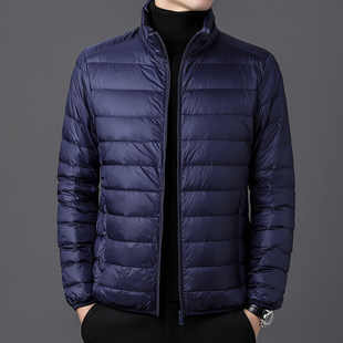 Foreign trade light cotton-padded jacket men's 2024 winter new anti-season ultra-light stand collar short young and middle-aged warm coat