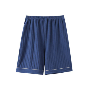 Cross-border Pajama Pants Summer Thin Knitted Cotton Men and Women plus size Simple Foreign Trade Amazon Single Simple Shorts