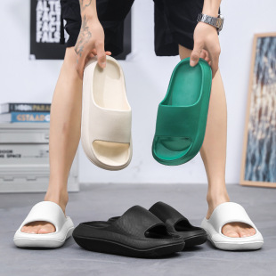 Slippers Men's Summer Feeling Exterior Wear 2024 New Indoor Home Non-slip Thick Bottom eva Slippers Factory Outlet