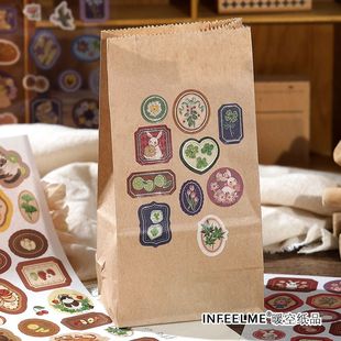 Infeel.Me позолоченные наклейки для животных Forest серии и бумага стерео ретро животных ручной счет DIY декоративные наклейки