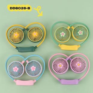 Internet celebrity folding lazy hanging neck fan portable USB desktop small fan student dormitory small electric fan