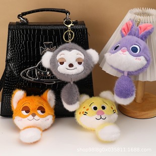 Internet Popular Cute Cute Little Rabbit Pendant Plush Toy Doll Little Tiger Bag Pendant Keychain Doll