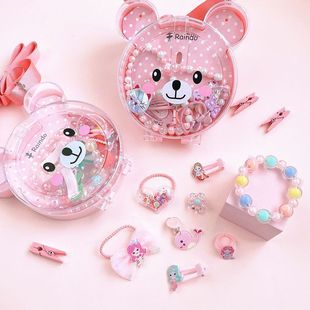Children's toy set children's princess necklace bracelet set children's holiday gift girl's princess gift box prize