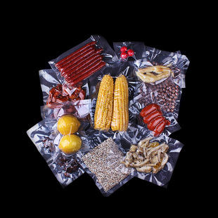 Вакуумный пакет двусторонний утолщенный нейлоновый прозрачный бытовой коммерческий пластиковый всасывающий герметичный плоский рот упаковочный пакет с пищевой текстурой