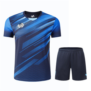 New Style Table Tennis Suit Men's and Women's Short Sleeve Table Tennis Jacket Children's Student Training Competition Suit 6102
