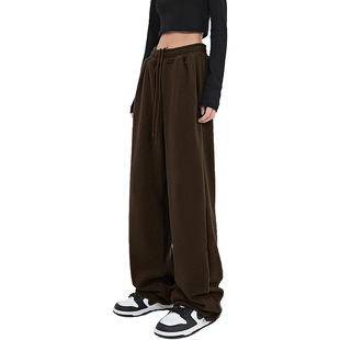 Cross-border Europe and America Amazon Autumn and Winter Casual Sports Pants Loose Comfortable Home Drawstring Wide-leg Pants Straight-leg Pants