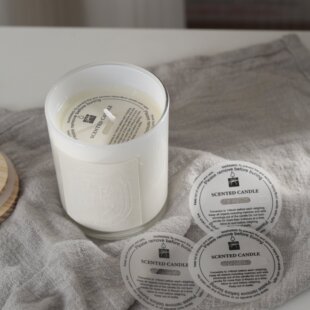 Aromatherapy Candle Dust Cover Personalized High-End High-End Punching Printing Concave and Convex Hot Stamping Process Logo Customization