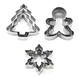 [Christmas Theme] Stainless Steel Biscuit Cookie Snack Mold Snowflake Love Star DIY Baking Tools
