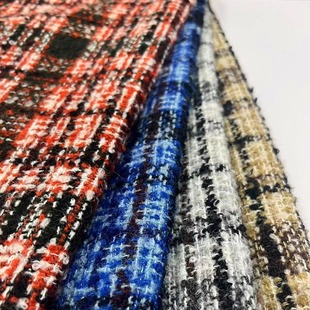 В наличии Loop Yarn Slub Клетчатая одежда для пальто/обувь Головные уборы/Ткань для багажа Shaoxing Fabric