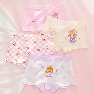 Children's Underwear Women's Pure Cotton Boxer Girls' Baby Big Children Little Girls Baby Boxer Underwear Not Padded Butt