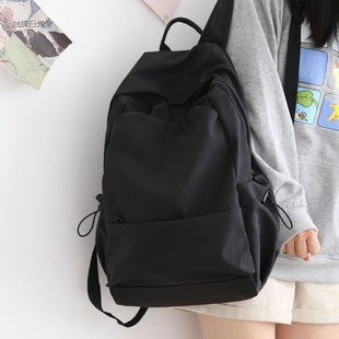Black schoolbag simple female high school students Mori junior high school students large capacity Japanese shoulder back a generation of hair