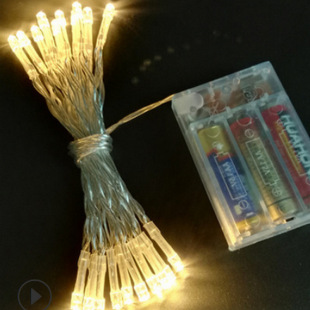 Cross border led waterproof battery box light string Christmas holiday wedding outdoor decoration eight function colored lights flashing lights string lights
