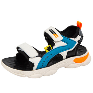 New Children's Summer Open Toe Polyurethane Soft Sole Student Sports Sandals Korean Version Boys and Girls Beach Shoes Tide