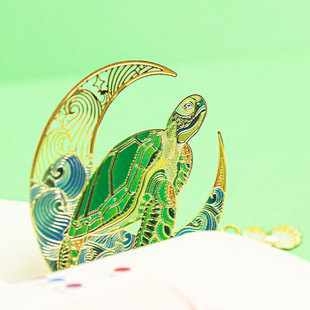 Ocean story Chinese style metal hollow art bookmark National Fashion Cultural and Creative Festival high-looking gift fresh and simple
