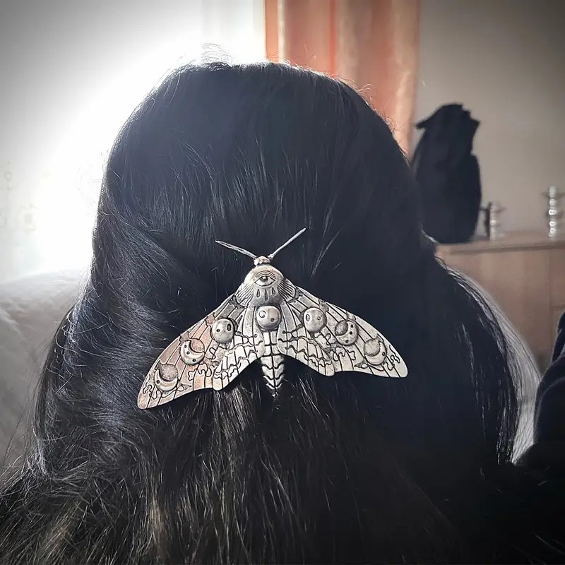 European and American New Moth Decorative Hairpin Vintage Gothic Women All-match Hairpin Halloween Party Hair Accessories
