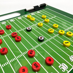 Rugby Tactical Board PVC Coach Board Magnetic with Pen Writable Erasable Double-sided Teaching Tactical Exercise Command Equipment