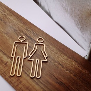 Stereo Hollow Toilet Sign Creative Toilet Door Sign Sign Toilet Sign