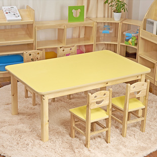 Kindergarten desks and chairs primary and secondary school students training writing desks and chairs children's solid wood double study table set Wholesale