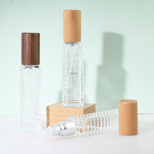 in stock supply balsam pear bottle perfume bottle transparent glass bottle portable sub-bottle screw sample perfume bottle