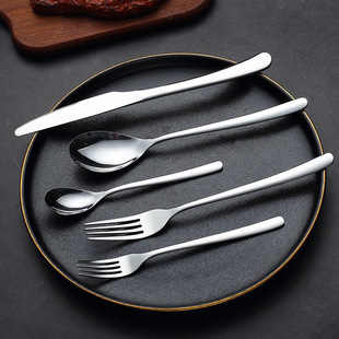 German Western-style Knife and Fork Plate suit Household 666 Stainless Steel European-style High-end Steak Cutting Knife, Fork and Spoon Three-piece Set