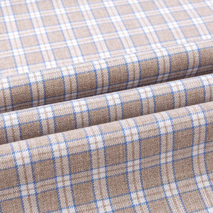 Shirt Men's Long-sleeved Middle-aged Men's Wear Sanding camel Plaid Pocket Medium-thick Shirt Autumn