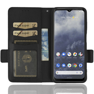 For Nokia G60 phone case Nokia G60 5G phone leather case flip card litchi pattern solid color dealer