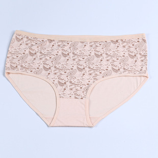 Eastern European Women's Printed Large Size Briefs for Middle-aged and Elderly Russian Cotton Comfortable Fat Gummy Underwear